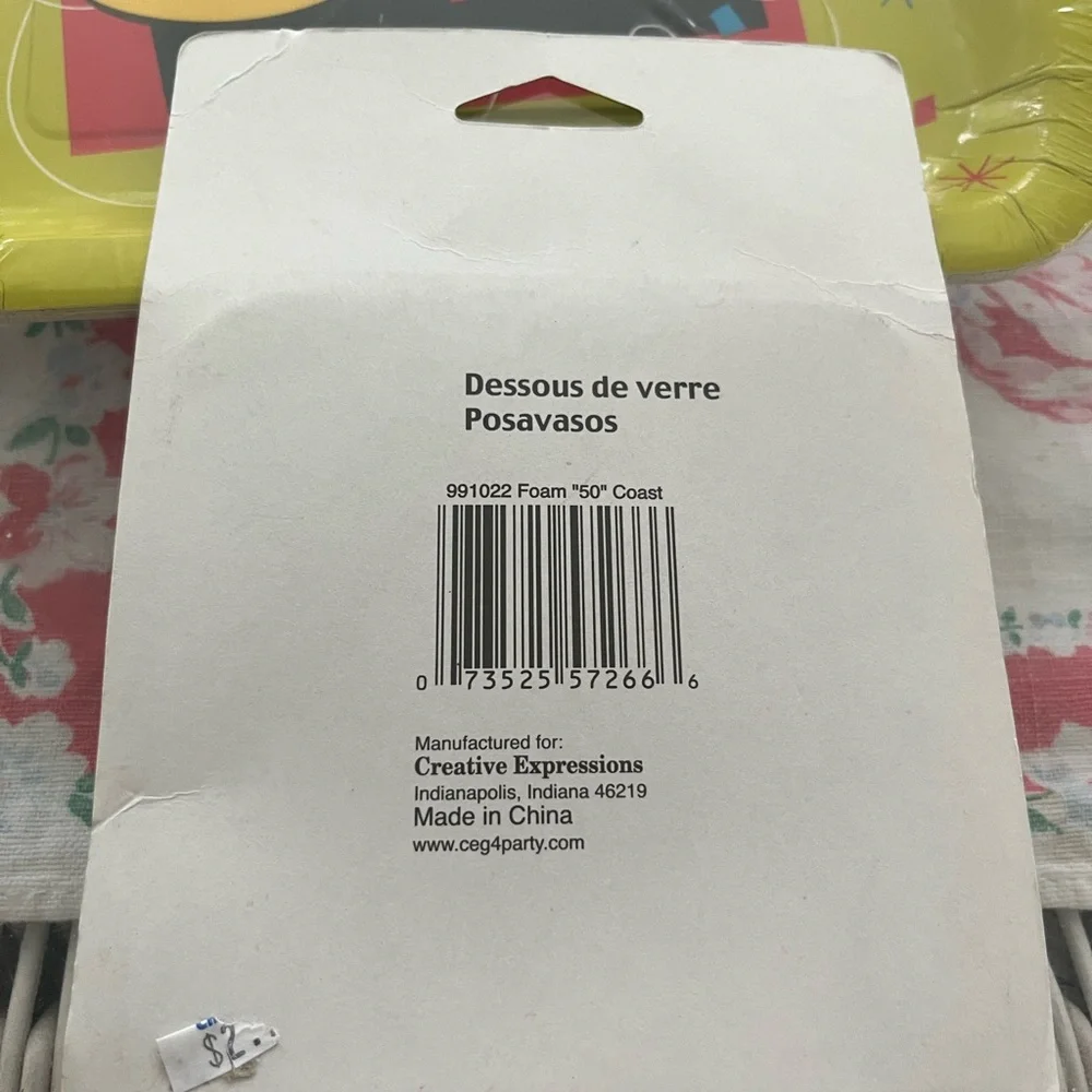 New In Package 50 Years Birthday Plates And Coasters